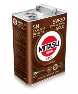  MITASU GOLD 5W30 SN, GF-5 4 л (масло синтетическое)     