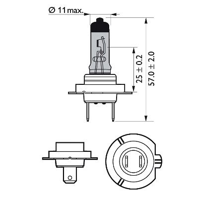  12972WVUSM  PHILIPS 	Комплект ламп 12V H7 + W5W WhiteVision ultra 4200K (2 шт)