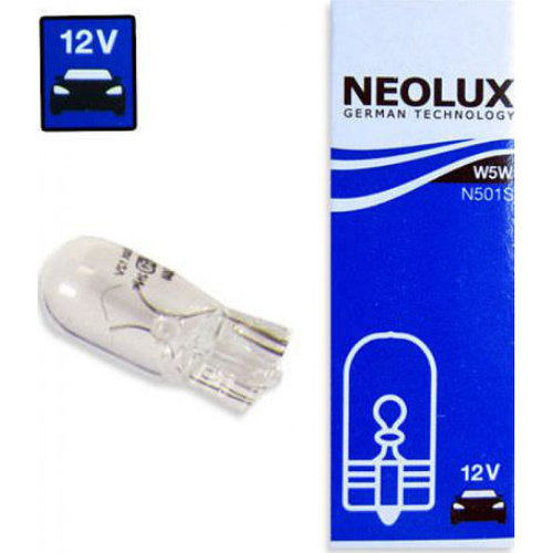 N501 NEOLUX  Лампа W5W 12V W2.1X9.5D 5XFS10