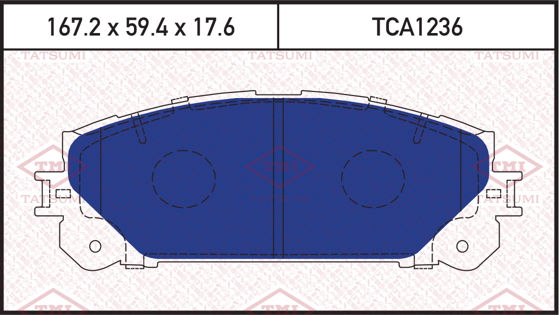 TATSUMI TCA1236  Колодки тормозные дисковые | перед