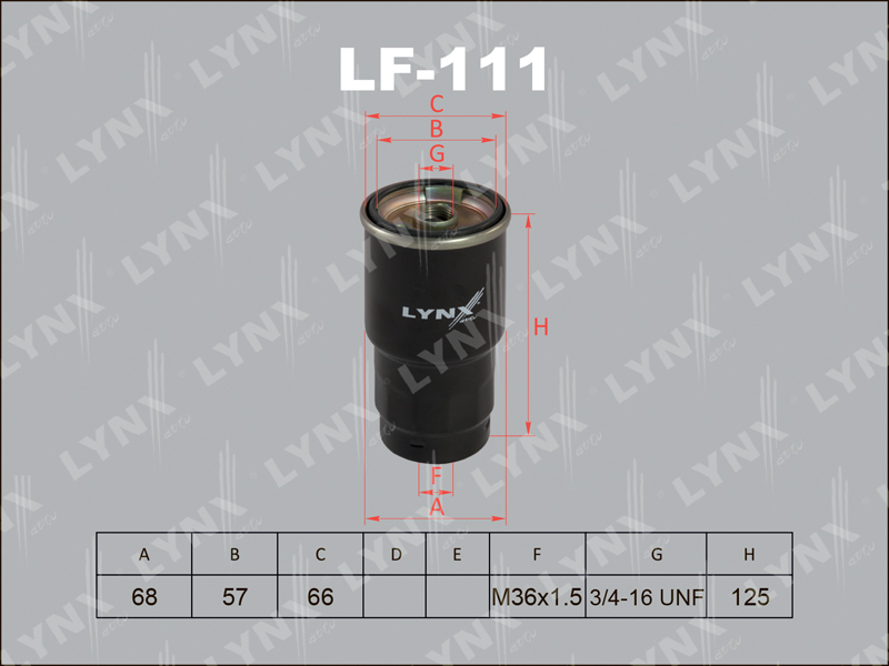  LF-111 LYNXauto Фильтр топливный